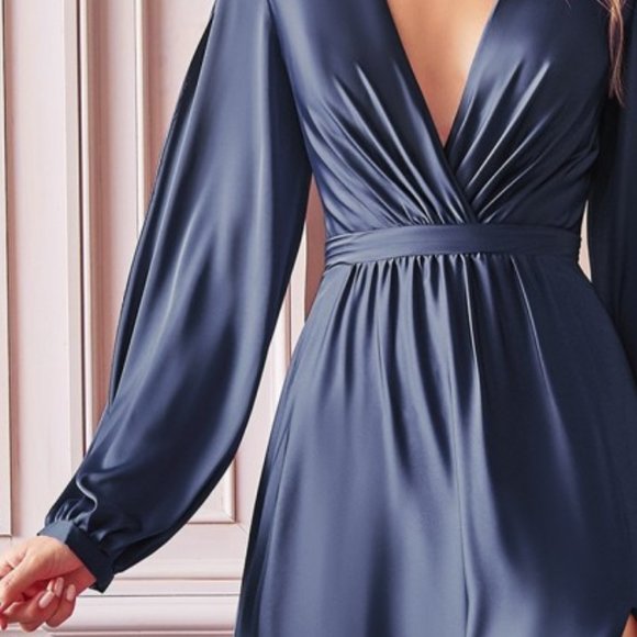 Cicinia Plus Size Silver Mother Of The Bride Dress With Bowknot Long Satin A-line Off The Shoulder Ankle Length